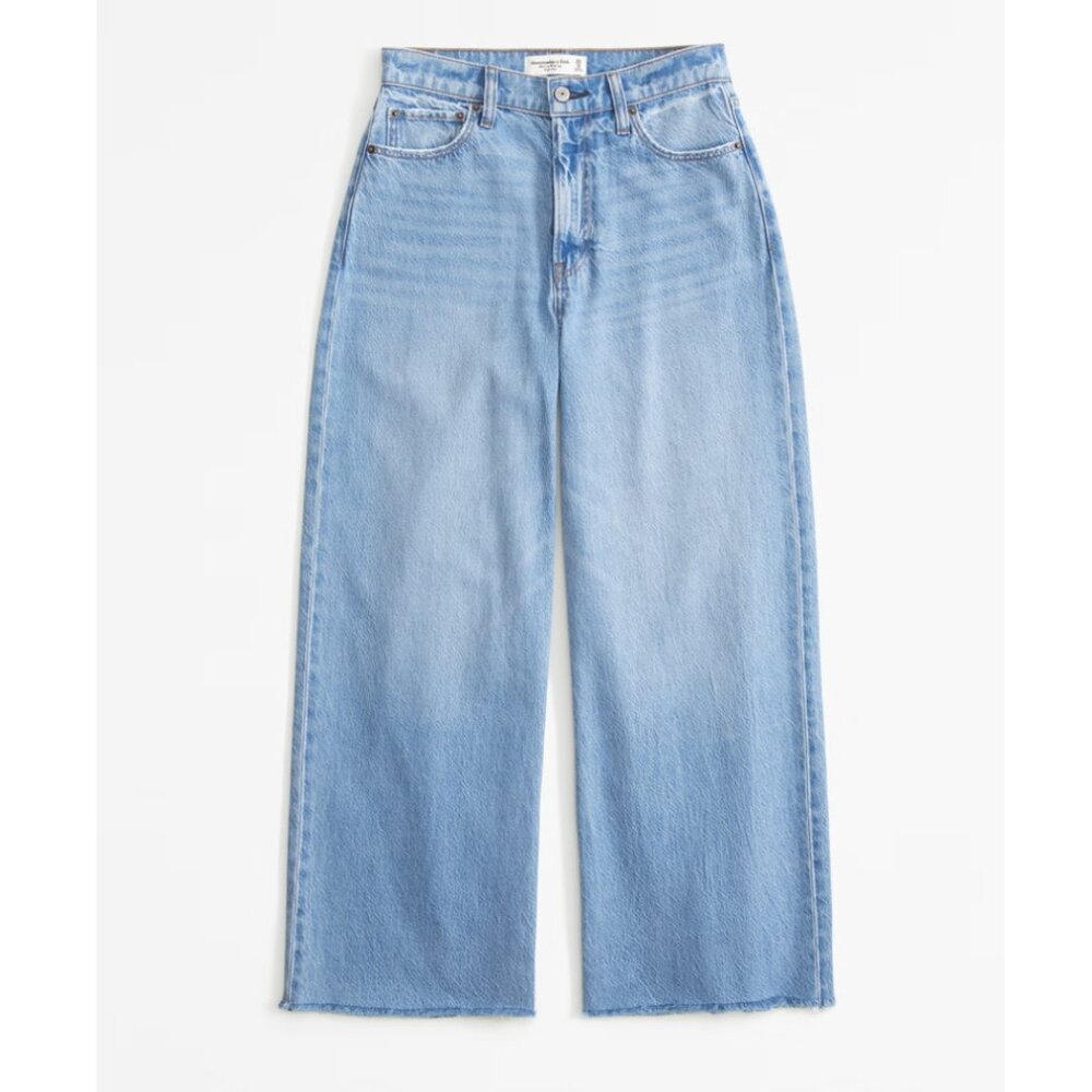 Abercrombie High Rise Cropped Wide Leg Jean - Size 28/6L